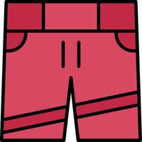 Shorts Line Filled Icon vector