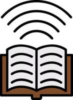 Book Line Filled Icon vector