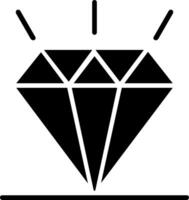 icono de glifo de diamante vector