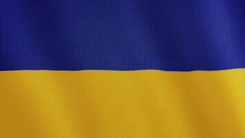 Ucrania bandera ondulación animación. lleno pantalla. símbolo de el país. 4k video