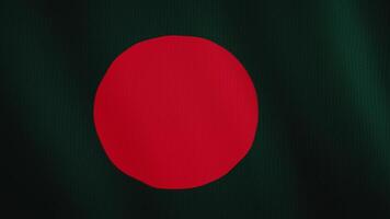 Bangladesh flag waving animation. Full Screen. Symbol of the country. 4K video