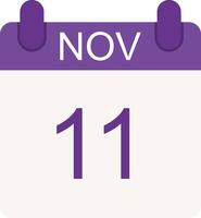 November Flat Icon vector