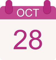 October Flat Icon vector