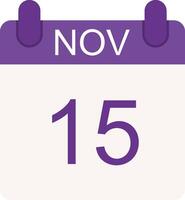 November Flat Icon vector