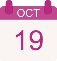 October Flat Icon vector