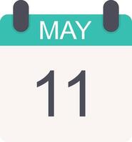 May Flat Icon vector