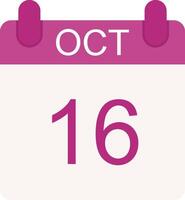 October Flat Icon vector