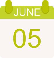 June Flat Icon vector