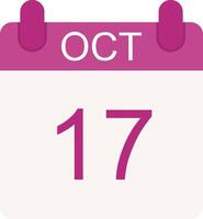 October Flat Icon vector