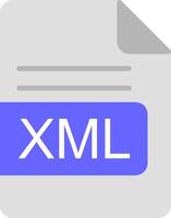 XML File Format Flat Icon vector