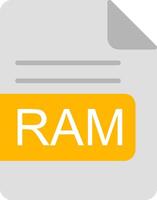 RAM archivo formato plano icono vector