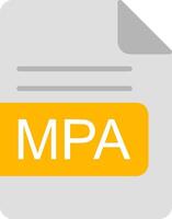 MPA File Format Flat Icon vector