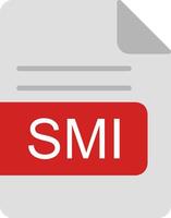 SMI File Format Flat Icon vector