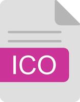 ico archivo formato plano icono vector