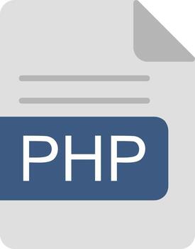 PHP File Format Flat Icon vector