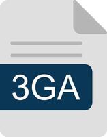 3GA File Format Flat Icon vector