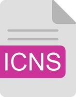 ICNS File Format Flat Icon vector