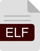 ELF File Format Flat Icon vector