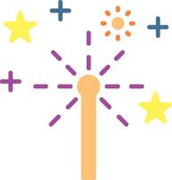 Sparkler Flat Icon vector