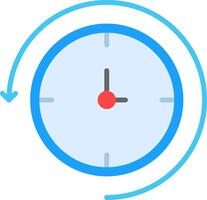Back In Time Flat Icon vector