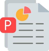 Powerpoint Flat Icon vector