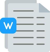 Word Flat Icon vector