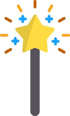 Magic Wand Flat Icon