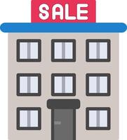 House For Sale Flat Icon vector