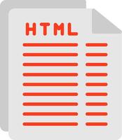 Html File Flat Icon vector