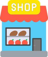 Ice Cream Shop Flat Icon vector