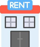 Renting Flat Icon vector