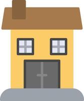 Bungalow Flat Icon vector