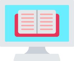 Online Class Flat Icon vector