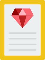Certificate Flat Icon vector