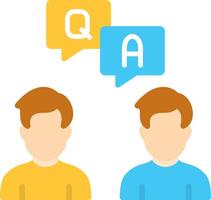 Question And Answer Flat Icon vector