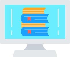 Online Library Flat Icon vector