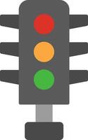 Traffic Light Flat Icon vector