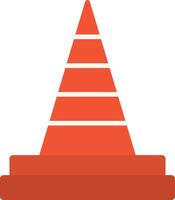 Traffic Cone Flat Icon vector