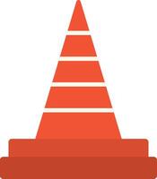 Traffic Cone Flat Icon vector