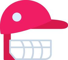 Cricket Helmet Flat Icon vector