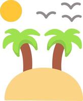 Island Flat Icon vector