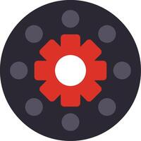 Wheel Flat Icon vector