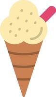 helado plano icono vector