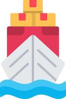 Yacht Flat Icon vector