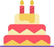 Birthday Cake Flat Icon vector