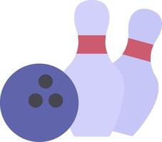 bolos, plano, icono vector