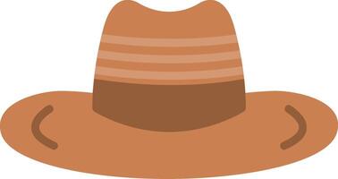 icono plano de sombrero de vaquero vector