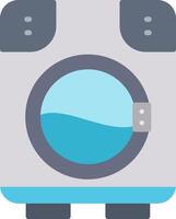 Washing Machine Flat Icon vector