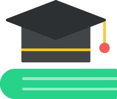 icono plano de graduación vector