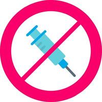 No Needle Flat Icon vector